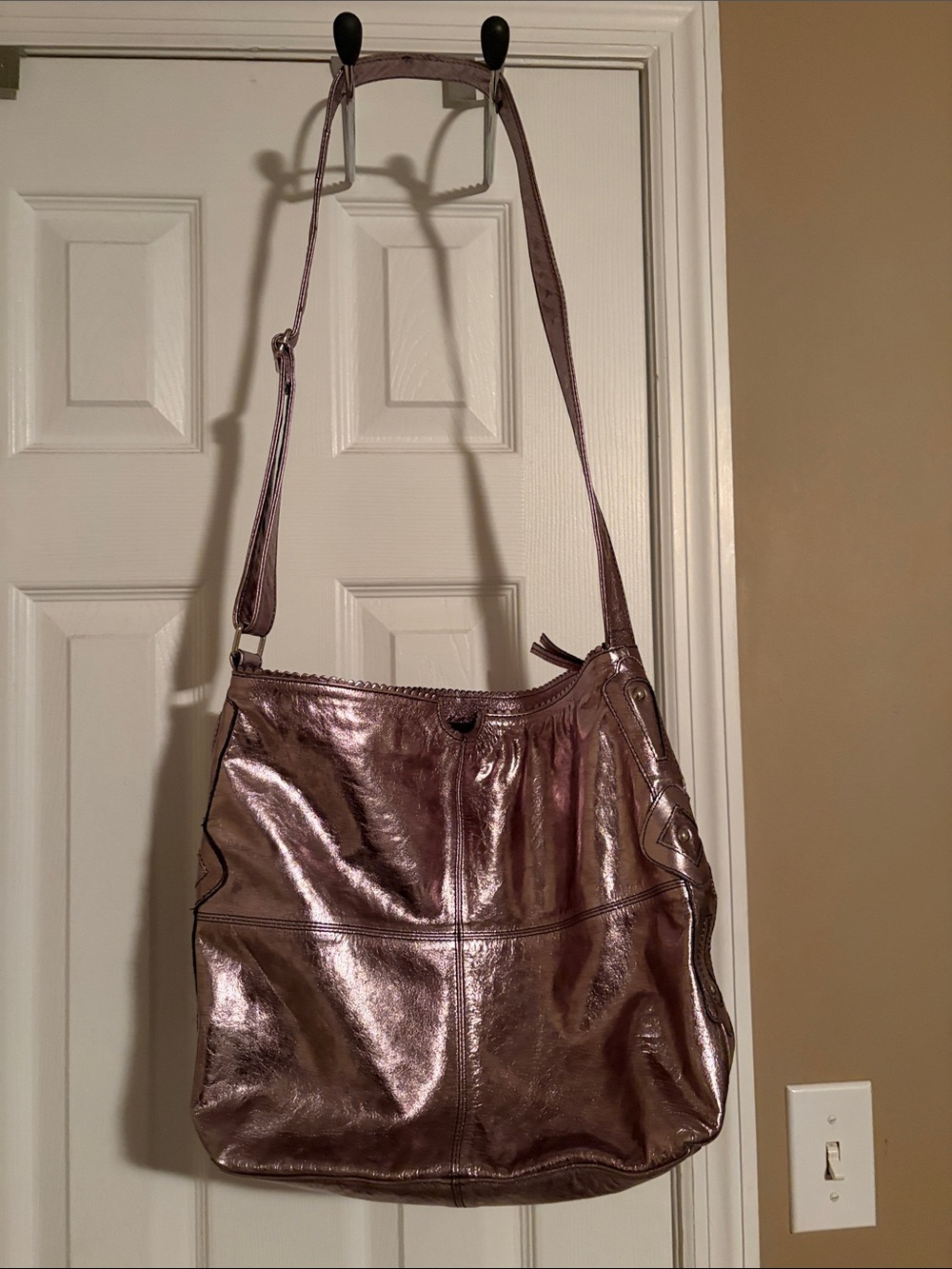 Latico Women's Metallic Rose Gold Shoulder Bag